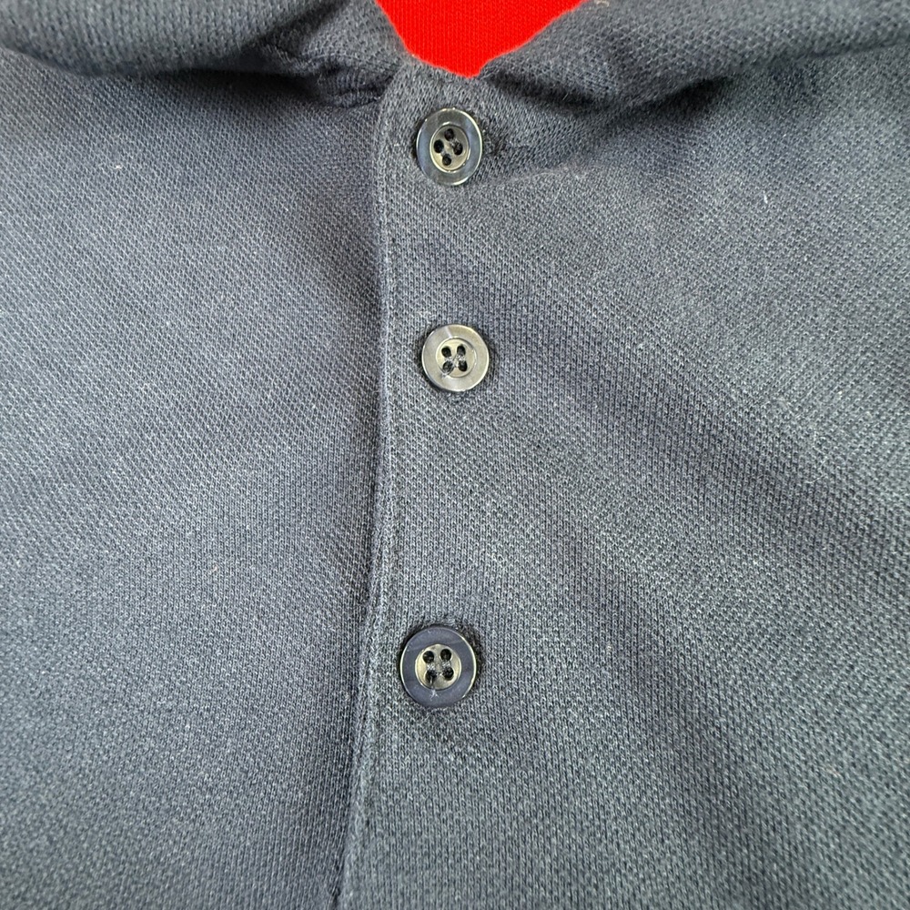 Long Beach Polo Club XXL Red White Navy Blue Colorblock Short Sleeve Polo Shirt - Picture 4 of 10